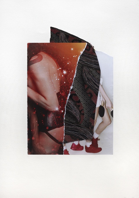 Rojo, plata y oro _ Collage _ 82 x 62 cm _ 2011